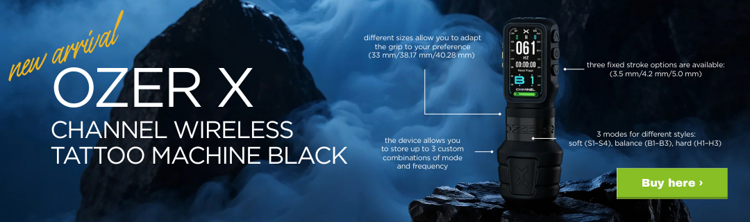 Ozer X - Channel Wireless Tattoo Machine Black